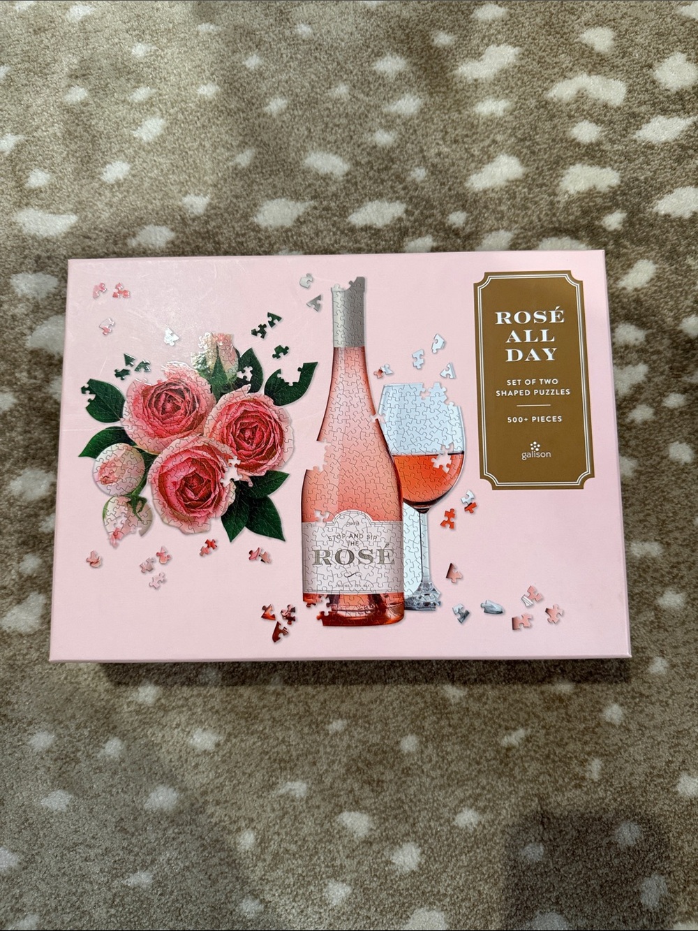 Rosé All Day Shaped Puzzle Set - Pink
